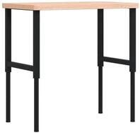vidaXL Werkbank Werkbank 100x60x(73-99,5) cm Massivholz Buche Rechteckig,...