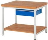 RAU Werkbank Werkbank 1000x900x840-1040mm 1xSchublade-TA lichtgrau/enzianblau
