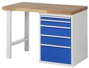 RAU Werkbank Rau Werkbank Modell 7511 mit 5 Schubladen BxTxH 1250x900x840mm