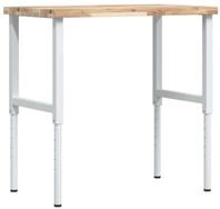 vidaXL Werkbank Werkbank 100x60x(73-99,5) cm Massivholz Rechteckig, (1-tlg)