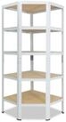 shelfplaza Eckregal HOME, 200x70x45cm wei&szlig;, Metall Eckregal stehend mit 5...