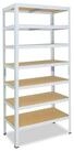 shelfplaza Schwerlastregal HOME, 230x70x50cm wei&szlig;, 7 B&ouml;den, Kellerregal,