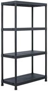 vidaXL Schwerlastregal Lagerregal Schwarz 100 kg 60 x 30 x 138 cm Kunststoff,...