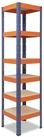 shelfplaza Schwerlastregal PROFI, 180x50x50cm blau-orange, 6 B&ouml;den,...