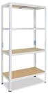 shelfplaza Schwerlastregal HOME, 155x70x23cm wei&szlig;, 4 B&ouml;den, Kellerregal,