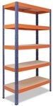 shelfplaza Schwerlastregal PROFI, 230x120x60cm blau-orange, 5 B&ouml;den,...