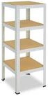 shelfplaza Schwerlastregal HOME, 100x40x40cm wei&szlig;, 4 B&ouml;den, Kellerregal,