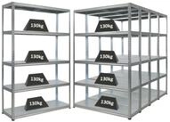 PROREGAL&reg; Schwerlastregal MegaDeal Stabiles Steckregal STEEL EAGLE mit 5 Fachb&ouml;den