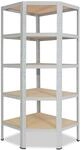 shelfplaza Eckregal OFFICE, 180x70x40cm lichtgrau, Metall Eckregal stehend mit 5