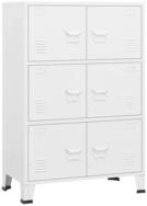 vidaXL Aufbewahrungsbox Lagerschrank Industrial Wei&szlig; 75x40x115 cm Metall (1 St)