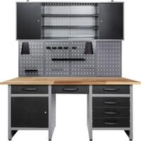 ONDIS24 Werkstatt-Set Harry, h&ouml;henverstellbar, inkl. 22-tlg. Hakenset