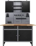 ONDIS24 Werkstatt-Set Werner, 120 cm, mit Lochwandsystem inkl. Haken
