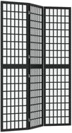 vidaXL Raumteiler 3-tlg. Paravent Japanischer Stil Faltbar 120x170 cm Schwarz,...