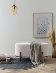 SalesFever Polsterhocker Komfortabler Polsterhocker, mit Design-Gestell aus...