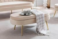 SalesFever Polsterhocker Clam - Stilvoller Hocker, Elegantes Design in ovaler...