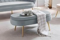 SalesFever Polsterhocker Clam - Stilvoller Hocker, Elegantes Design in ovaler...