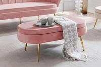 SalesFever Polsterhocker Clam - Stilvoller Hocker, Elegantes Design in ovaler...