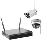 Indexa WLAN-NVR mit 2 Au&szlig;enkameras, 2TB HDD, WiFi Gefahrenmeldeanlage
