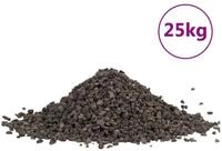 vidaXL Zierkies, Basalt-Kies 25 kg Schwarz 5-8 mm