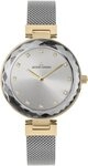 Jacques Lemans Quarzuhr Milano 1-2139G, Armbanduhr, Damenuhr, Kristallsteine,