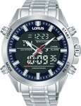 LORUS Digitaluhr RW665AX9, Quarzuhr, Armbanduhr, Herrenuhr, Edelstahlarmband,