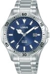 LORUS Solaruhr RX397AX9, Armbanduhr, Herrenuhr, Edelstahlarmband, analog, Tag