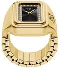 Fossil Quarzuhr RAQUEL WATCH RING ES5447, Armbanduhr, Damenuhr, Edelstahlarmband,