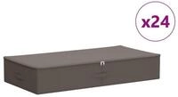vidaXL Aufbewahrungsbox Aufbewahrungsbox 24 pcs Grau 100 x 50 x 18 cm...