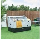 casa.pro Auflagenbox, mit Plane &raquo;Alanno&laquo; Stahl 147 x 86 x 109 cm Grau / Schwarz