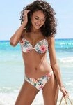LASCANA Push-Up-Bikini-Top Salsa, mit tollem Blumenprint