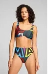 PUMA B&uuml;gel-Bikini-Top PUMA SWIM WOMEN PRINTED SCOOP NECK TOP, mit Big-Wording bunt L