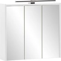 Schildmeyer Spiegelschrank Katta, Breite 65 cm, 3-t&uuml;rig Mit LED-Beleuchtung und