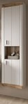 Inn.Furn Hochschrank Sopela (Bad H&auml;ngeschrank in wei&szlig; mit Eiche, 45 x 172 cm)...