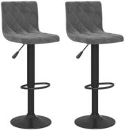 vidaXL Barhocker Barhocker 2 Stk. Dunkelgrau Samt (2 St)