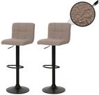 MCW Barhocker MCW-G87-B (Set, 2er), Bequeme Polsterung, Dekorative Ziern&auml;hte,