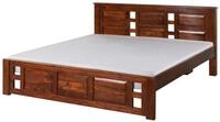 Massivmoebel24 Massivholzbett OXFORD (Bett Akazie 180x200x90 nougat lackiert...