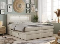 MKS M&Ouml;BEL Boxspringbett GOLD 5 KING (T30-Schaum, Topper T25/Visco, Doppelbett),