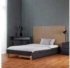 Homestyle4u Polsterbett 90x200 oder 140x200 Grau Bettgestell Holz ohne Kopfteil...