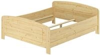 ERST-HOLZ Massivholzbett Seniorenbett 160 x 220 cm Extra Hoch Echtholzbett...