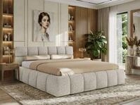 MKS M&Ouml;BEL Polsterbett NIRA Classic (Designerbett mit Bettkasten, skulpturale