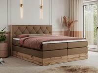 MKS M&Ouml;BEL Boxspringbett VENETO KING (Doppelbett, Multipocket-Matratzen, Topper