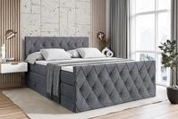 ALTDECOR Boxspringbett AMAY KING (mit Matratze und Lattenrost Topper...