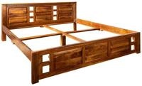 Massivmoebel24 Massivholzbett OXFORD (Bett Akazie 200x200x90 honig&nbsp;lackiert...