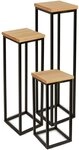 holz4home&reg; Blumenst&auml;nder Dekost&auml;nder aus Eichenholz Massiv Natur Ge&ouml;lt I
