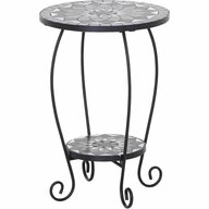 GAUTZSCH Blumentisch in matt schwarz, dunkelgrau - 41x59x41 (BxHxT)