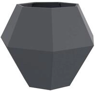 vidaXL Blumentopf Pflanzk&uuml;bel Anthrazit 100 x 100 x 80 cm Stahl (1 St)