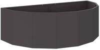 vidaXL Blumentopf Pflanzk&uuml;bel Schwarz 120 x 60 x 35 cm Stahl (1 St)