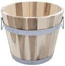 Spetebo Pflanzk&uuml;bel Holz Pflanzeimer mit Griffen - 28 x 23 cm (Packung, 1 St.,...