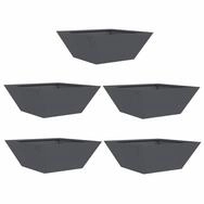 vidaXL Blumentopf Garten-Pflanzgef&auml;&szlig; 5 pcs Anthrazit 40 x 40 x 15 cm (5 St)
