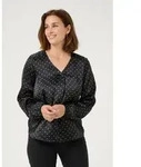 KAFFE Blusentop Bluse &auml;rmellos KAluna schwarz 34